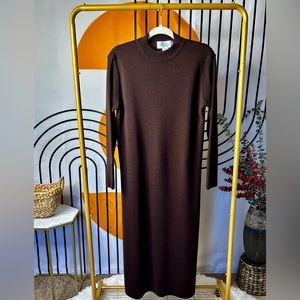 Donna Toran Long Sleeve Chocolate Brown Sweater Dress!